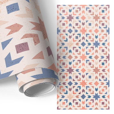 Meubel wrap folie met een geometrisch mozaïekpatroon