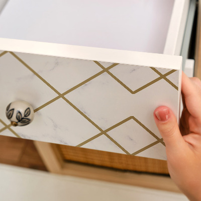 Plakfolie meubels Marmergeometrie