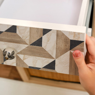 Meubel wrap folie Hout met marmer