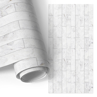 Plakfolie meubels met een marmeren baksteenmotief