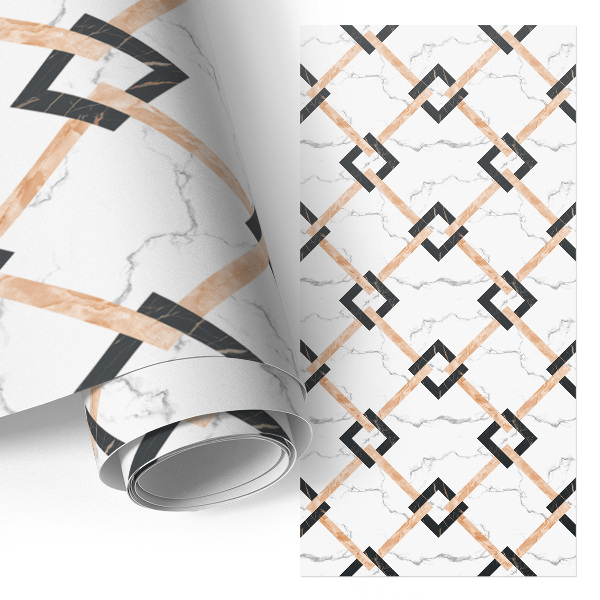Meubel wrap folie Vlechtwerk op marmer