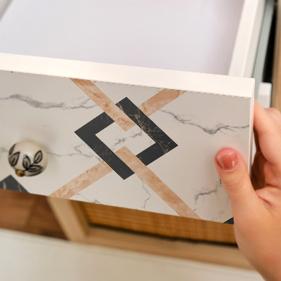 Meubel wrap folie Vlechtwerk op marmer