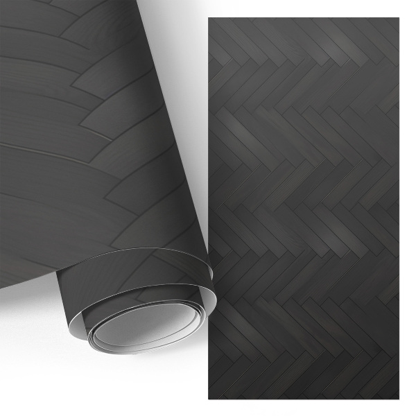 Meubelfolie Donker visgraatpatroon