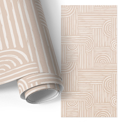 Meubel wrap folie in beige met gestreept motief
