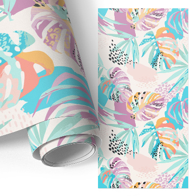 Meubelfolie met kleurrijk exotisch motief