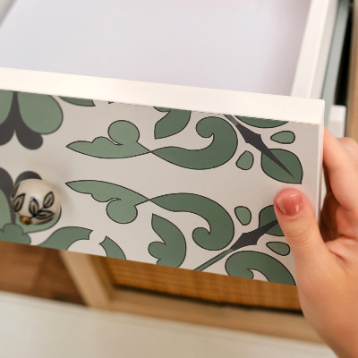 Meubelfolie Groen ornament