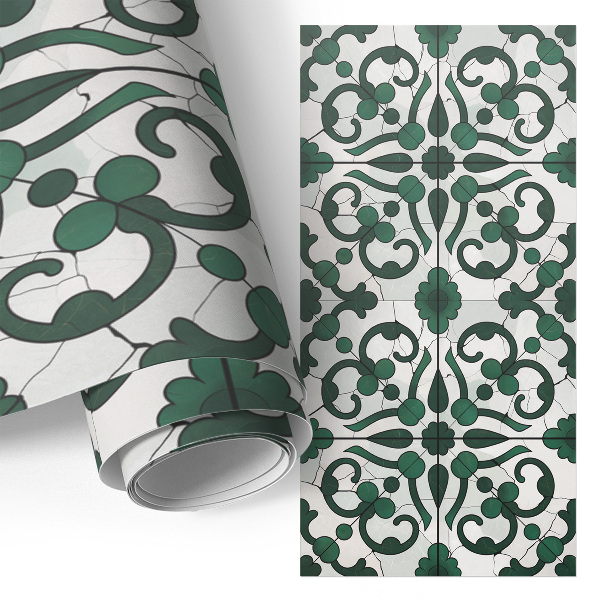 Meubel wrap folie Groene ornamenten