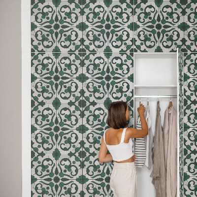 Meubel wrap folie Groene ornamenten