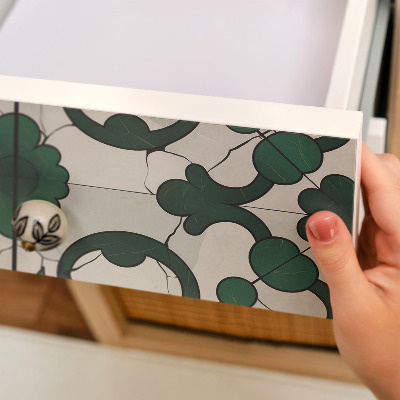 Meubel wrap folie Groene ornamenten