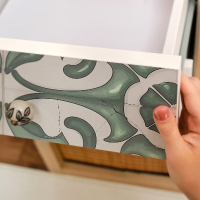 Meubelfolie Groene ornamenten