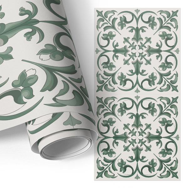 Decoratiefolie zelfklevend Groene ornamenten