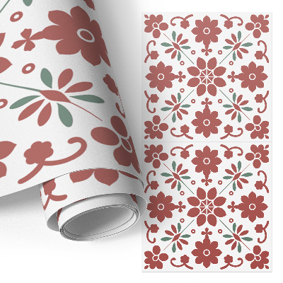 Meubelfolie met volksbloemenmotief