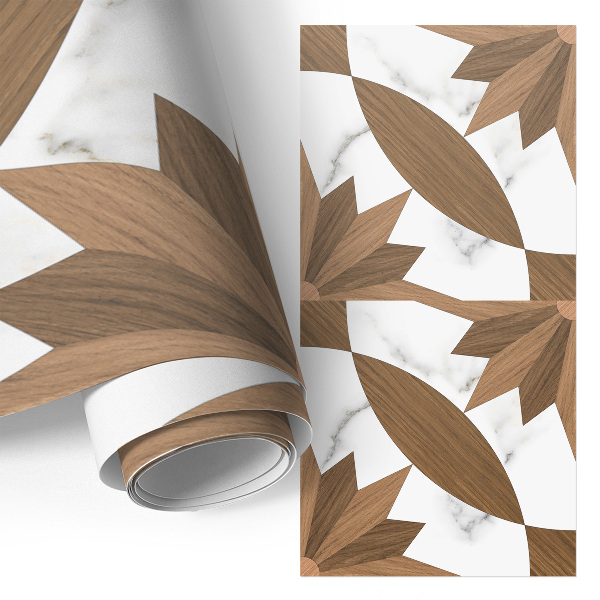 Plakfolie meubels Hout en marmer