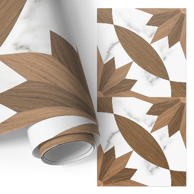 Plakfolie meubels Hout en marmer