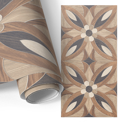 Meubel wrap folie met houten bloemenmotief