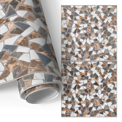 Plakfolie meubels met een mosaiëksteenmotief