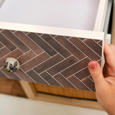 Meubelfolie Visgraatpatroon van bakstenen