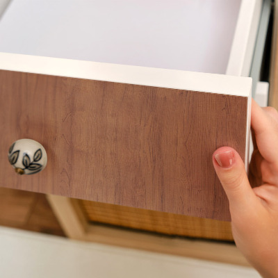 Plakfolie meubels Houten motief