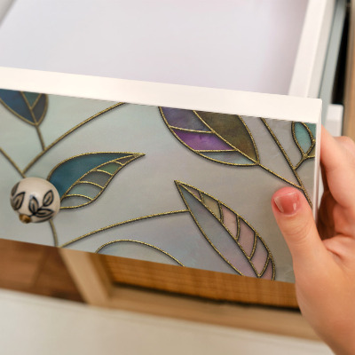 Meubel wrap folie Gebrandschilderde bladeren