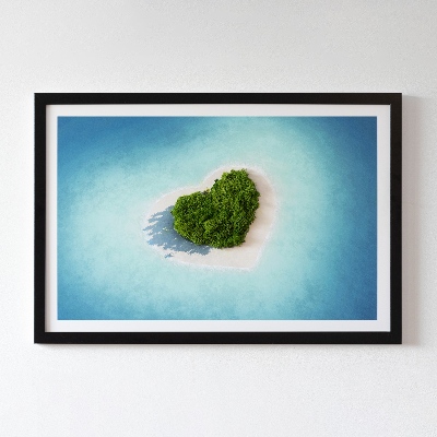 Mosschilderij Hartvormig eiland