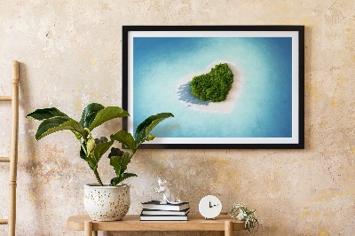 Mosschilderij Hartvormig eiland