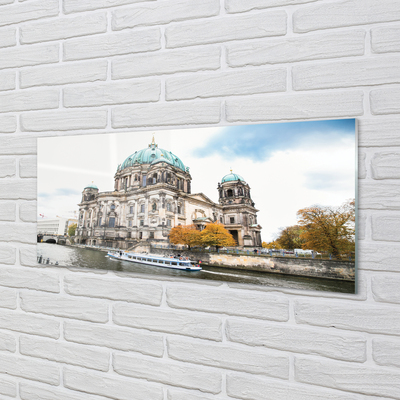 Foto op glas Kathedraal van duitsland van de rivier de berlijn