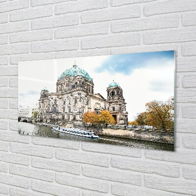 Foto op glas Kathedraal van duitsland van de rivier de berlijn