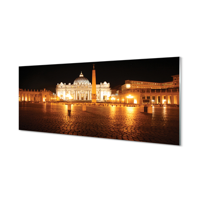 Foto op glas Rome basilica square night