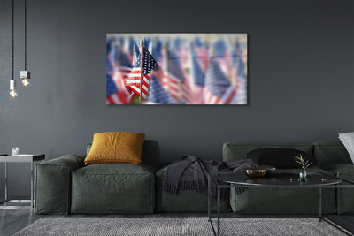 Foto schilderij op glas Vlag van verenigde staten
