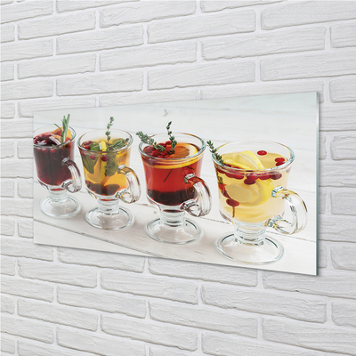 Glas schilderij Winter thee kruiden fruit