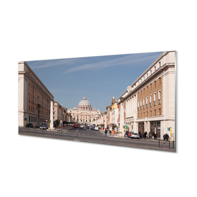 Foto op glas Rome kathedraal gebouwen straten