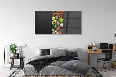 Schilderij op glas Citroen avocado wortel