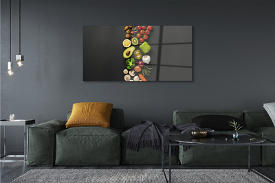 Schilderij op glas Citroen avocado wortel