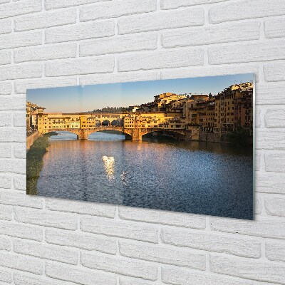 Foto op glas Italië sunrise bridges
