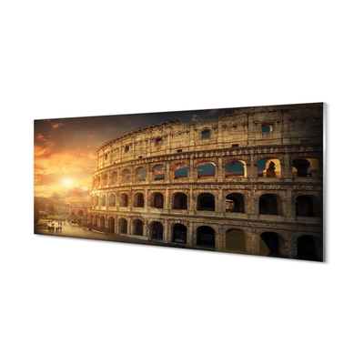 Foto op glas Rome colosseum sunset