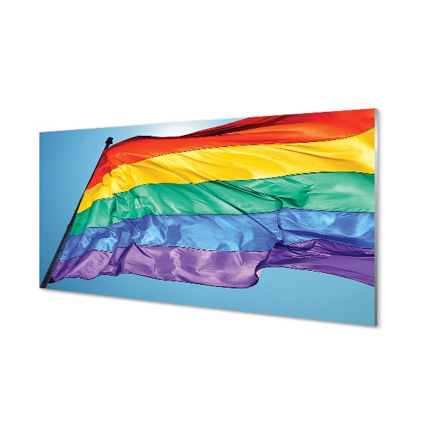 Foto schilderij op glas Kleurrijke vlag