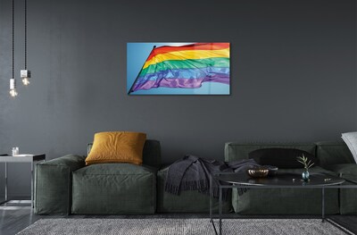 Foto schilderij op glas Kleurrijke vlag