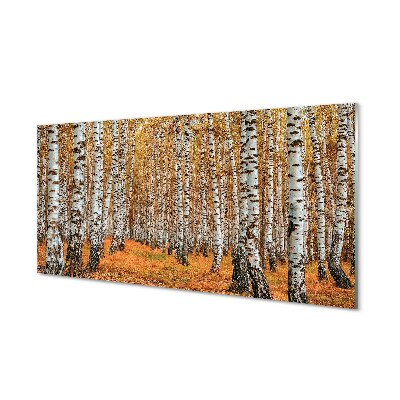 Glas schilderij Herfstbomen