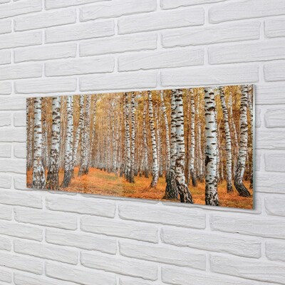 Glas schilderij Herfstbomen