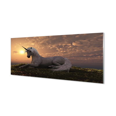 Foto op glas Unicorn mountain sunset