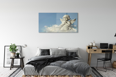 Glas schilderij Angel clouds sky