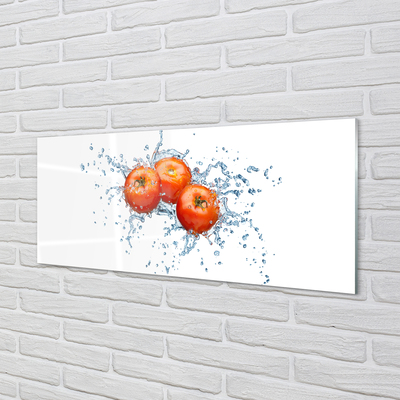 Schilderij op glas Tomaten water