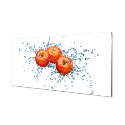 Schilderij op glas Tomaten water