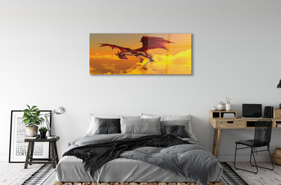 Foto schilderij op glas Wolken dragon sky