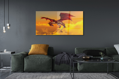 Foto schilderij op glas Wolken dragon sky