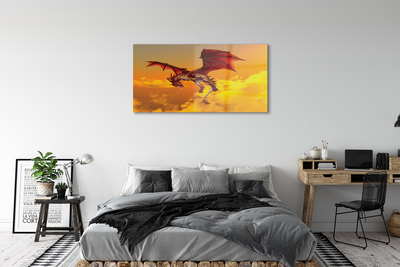 Foto schilderij op glas Wolken dragon sky