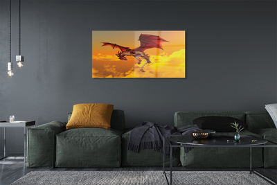 Foto schilderij op glas Wolken dragon sky