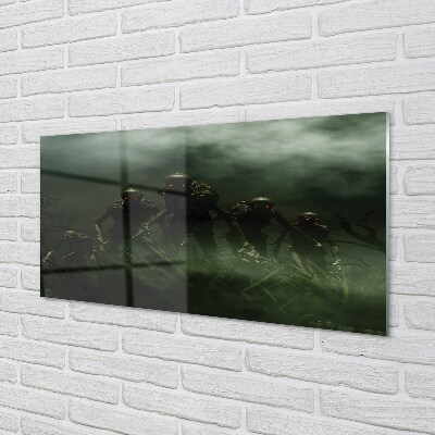 Foto schilderij op glas Zombie-wolken