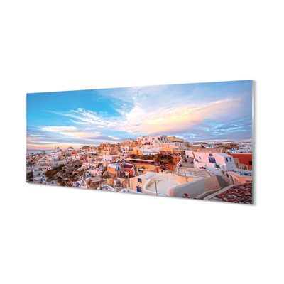Foto op glas Griekenland panorama city sunset