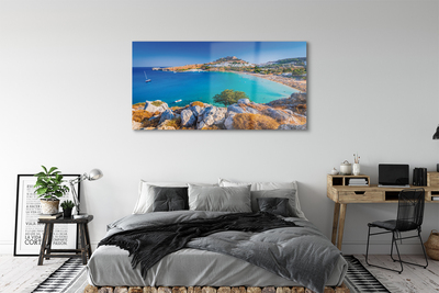 Foto op glas Griekenland coast panorama beach